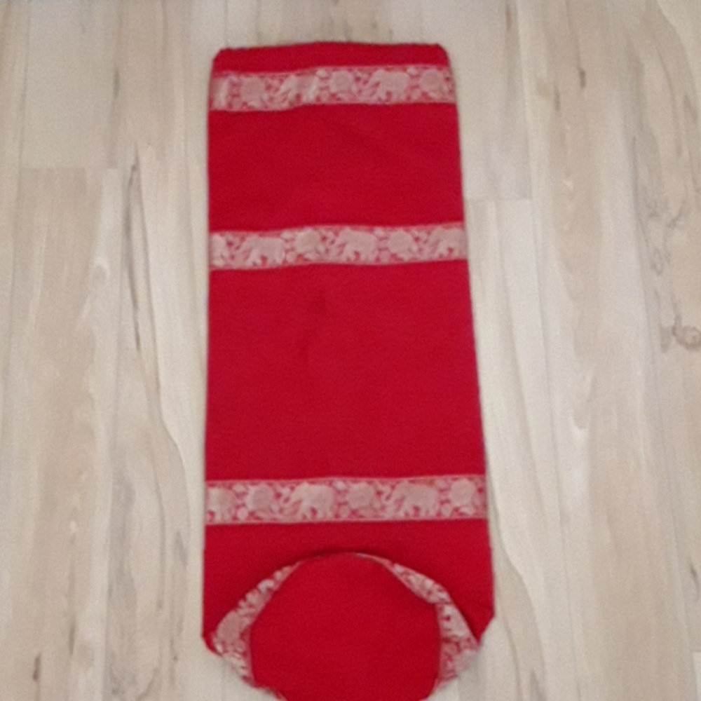 RED SILK YOGA MAT BAG - Picture 6 of 8